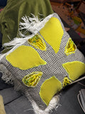 Fringe and dots pillow